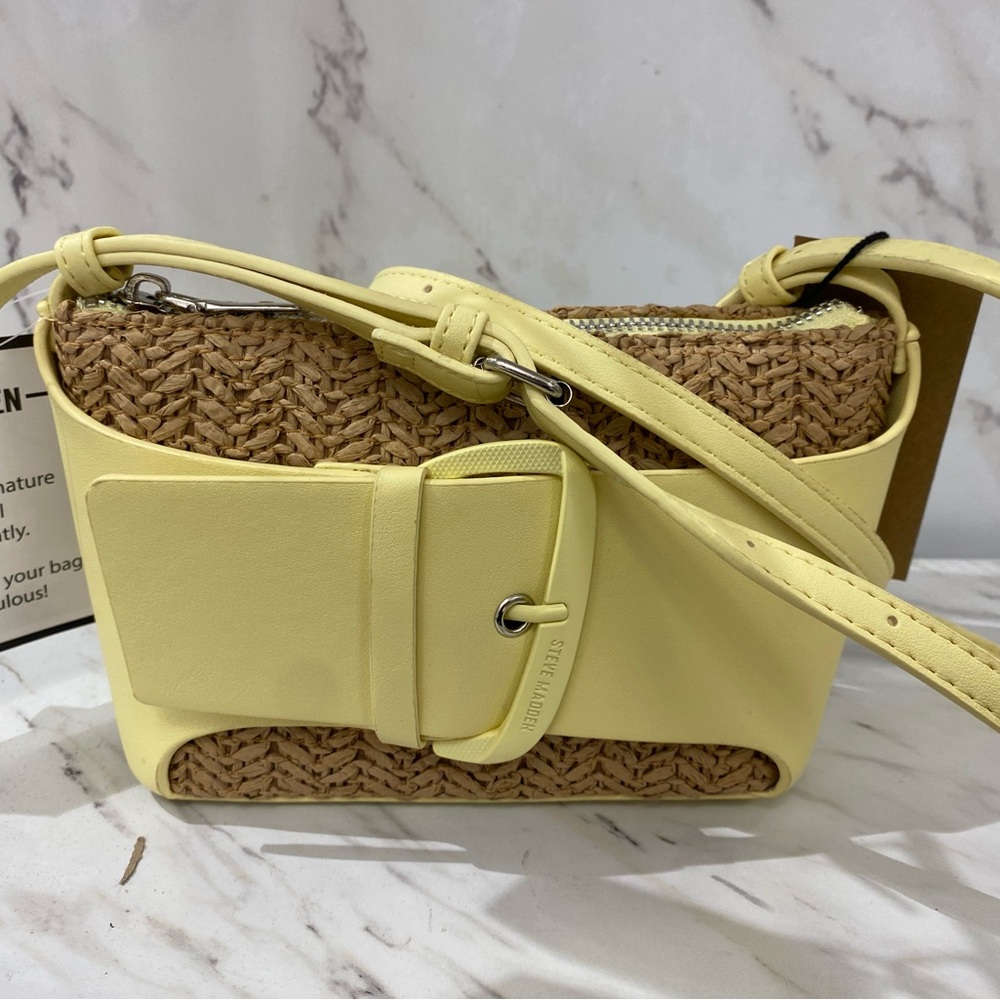 Yellow and Tan Crossbody Bag
